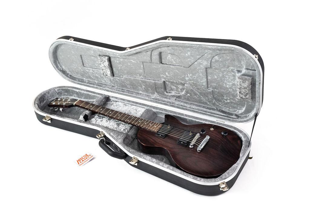 Hiscox Electric Guitar Case (Les Paul) - Black/Silver